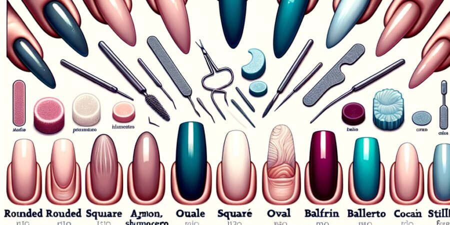 una guía de diferentes formas de uñas